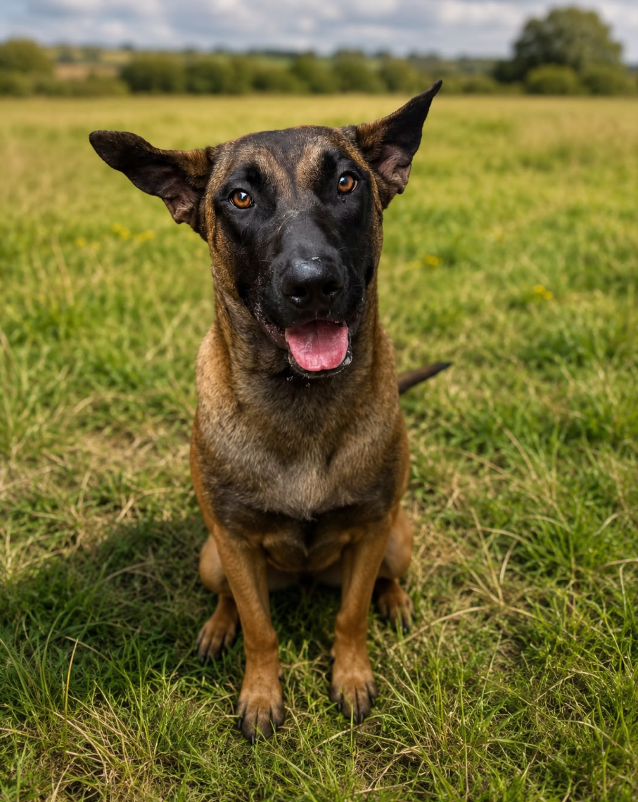 Monkey, a 7 months old female Belgian Shepherd X available for adoption from Greenacres Rescue in Wales